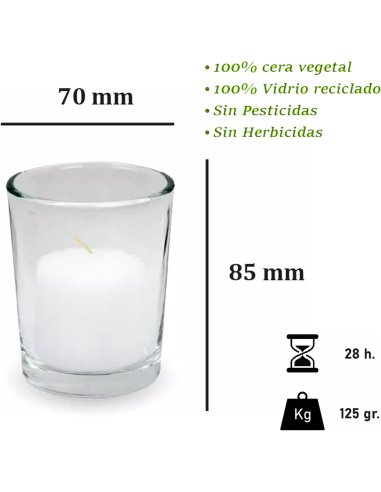 Vela Aromática, Vela en Vaso de...