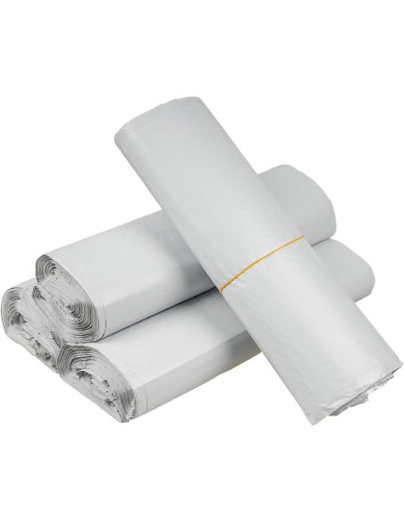 100 Bolsas Envío Autoadhesivas, Bolsas Plástico para Envíos, Impermeable, Opacas - Blanco