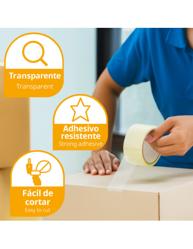 Cinta Embalar Transparente 48mm...