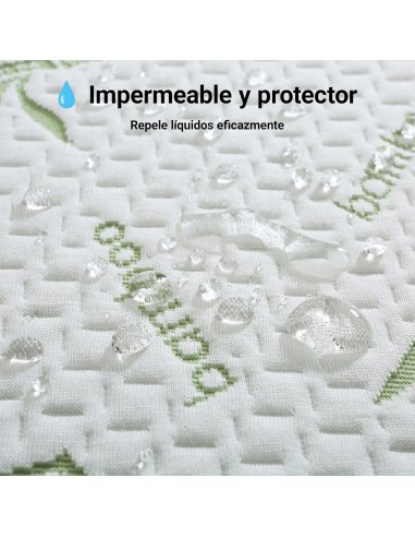 Protector Colchón Bambú Impermeable -...