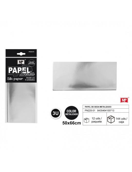 Papel seda metalizado 50x66 3 uds