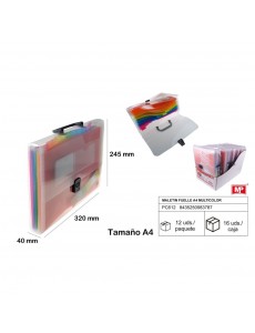 Maletin fuelle a4 multicolor