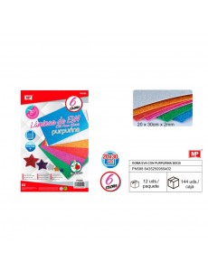 Goma eva con purpurina...