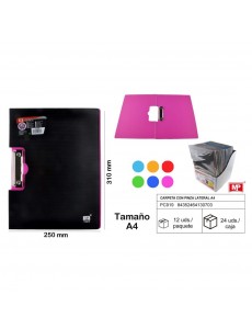 Carpeta con pinza lateral...