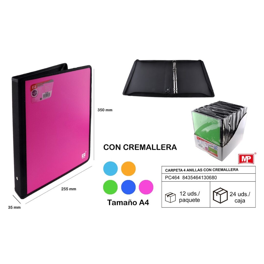 Carpeta Bloc Notas Imitacion Cuero Carpeta Con Cremallera A4