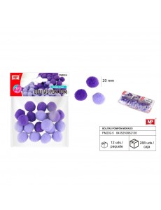Bolita pompom morado/claro...