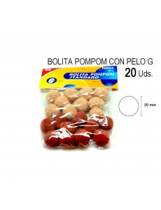Bolita pompom marron/claro...