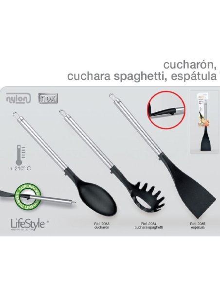 Accesorio cocina inox Nylon maroño, espátula