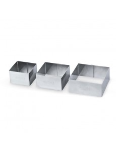 Molde cuadrado inox 8,3 cm...