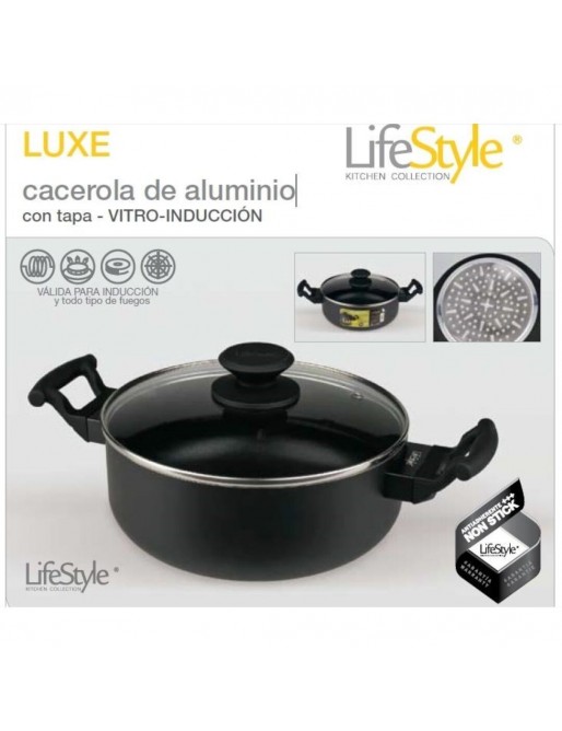 Cacerola aluminio induccion luxe