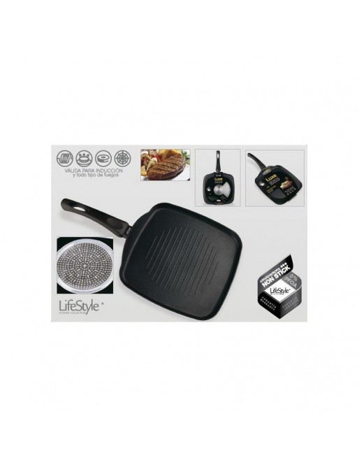 Asadora aluminio grill luxe 27x27 cm