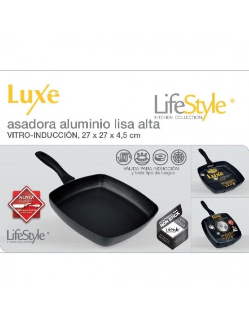 Asadora lifestyle aluminio profunda luxe 27x27x4.5Cm